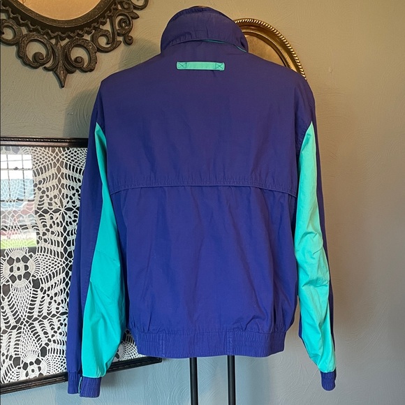 Men's Lightweight vintage 90’s Blue & Teal Shirt Jacket - Picture 2 of 6